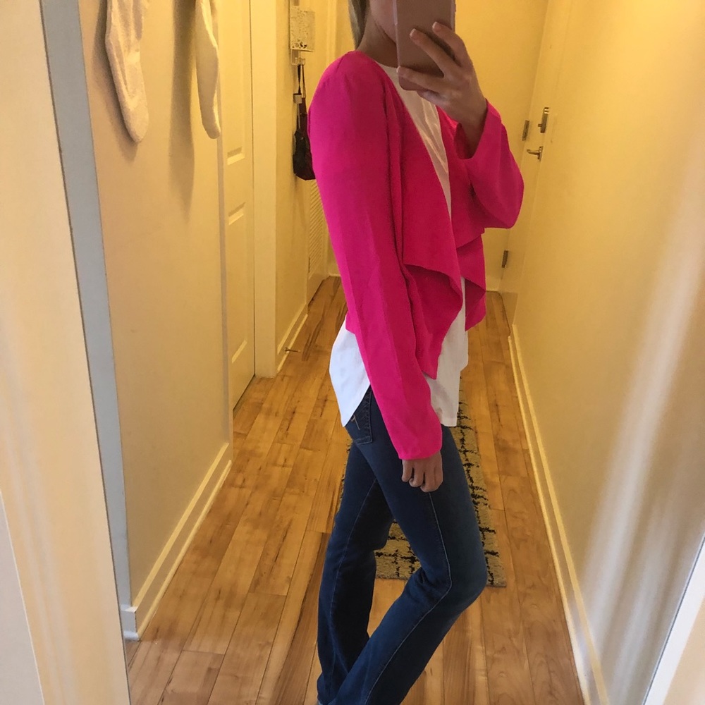Hot pink statement blazer from tobi *New with tags